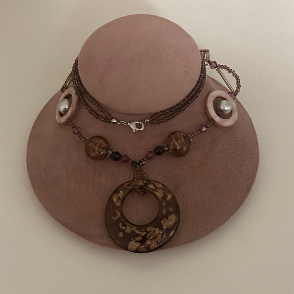 Glass Blown Beaded Necklace
